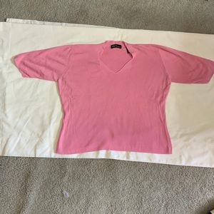Gently worn light weight pink short sleeve sweater large